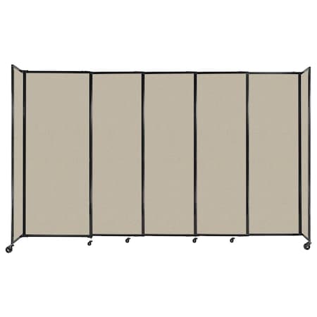 Versare StraightWall Sliding Portable Partition 11'3" x 6'10" Sand Fabric 1482518